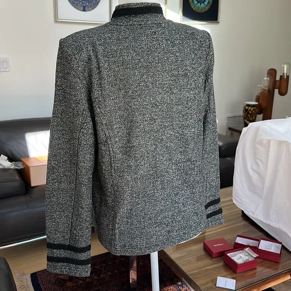Tommy Hilfiger Size L open lightweight military style jacket in heathered gray